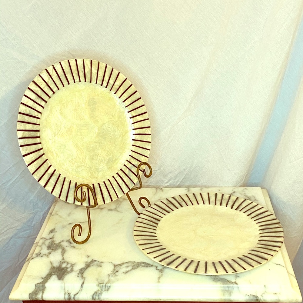 Handmade kappa shell serving plates